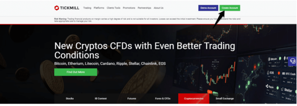 How to open a Tickmill Account step by step 1