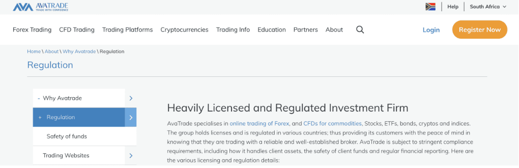 Regulation and Safety of Funds