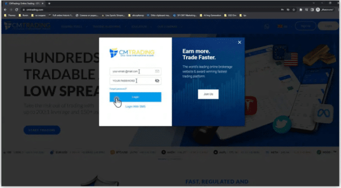 How to Register an Affiliate Account with CMTrading Step 2