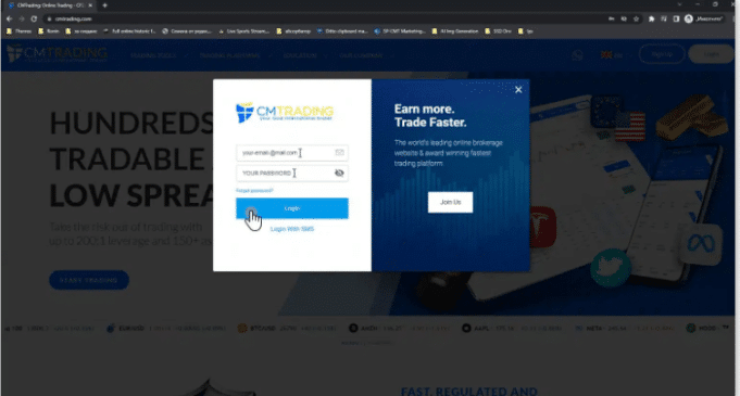 How to Register an Affiliate Account with CMTrading Step 3